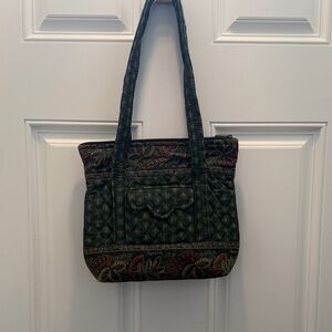 Vera Bradley Quilted Green and Brown Tote Bag